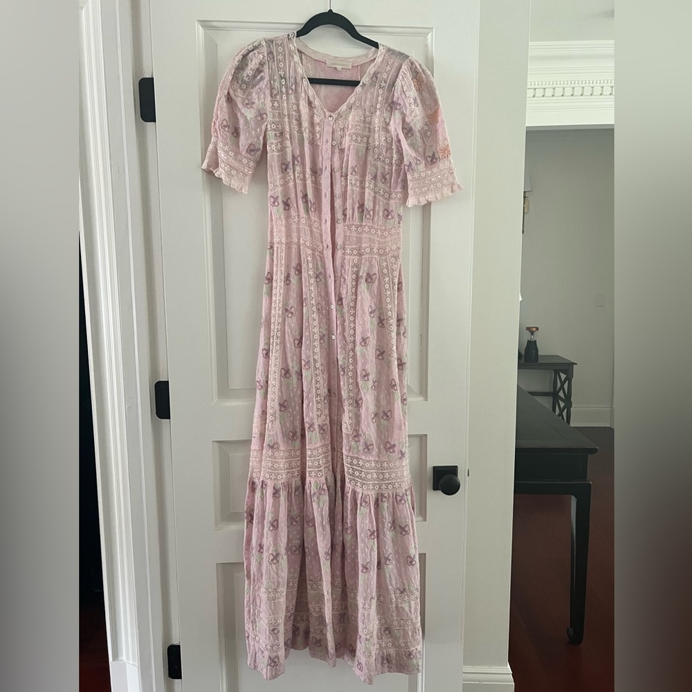 LOVESHACKFANCY Embroidered Dress Size S